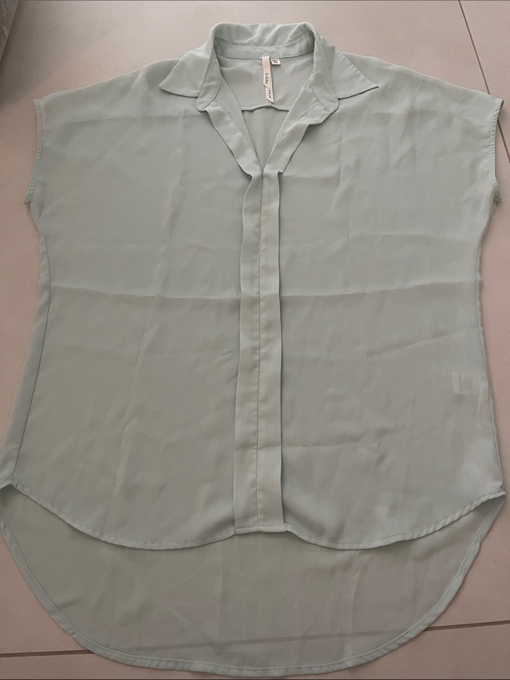 Bellatrix Light Sage Cap Sleeve Blouse